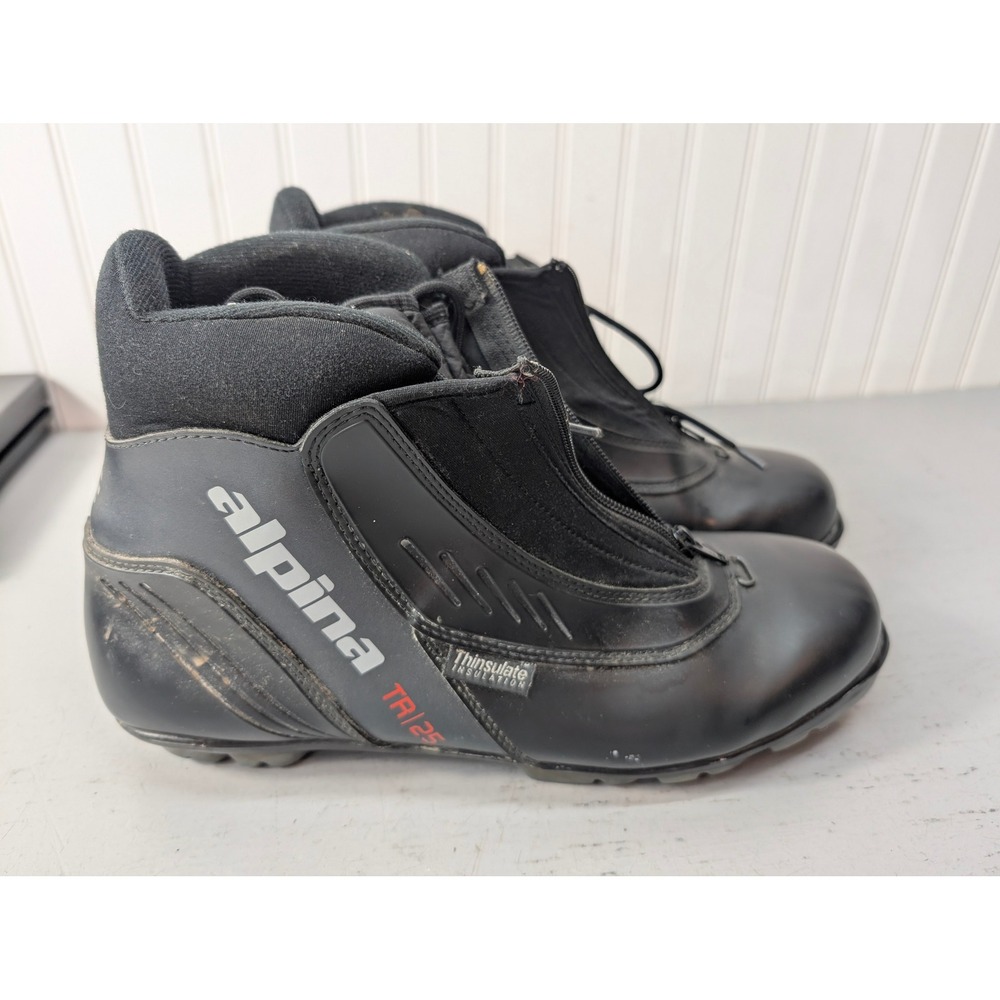 Alpina TR25 Thinsulate‎ Cross Country Ski Boots Black NNN Men's Size 11 Touring